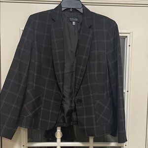 Black Label Women’s Checkered Black Blazer